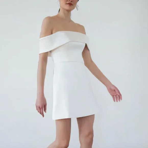 Jenny Yoo Macy Mini Dress Ivory 4 NWT - Picture 3 of 5